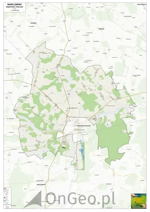 Mapa gminy Międzyrzec Podlaski